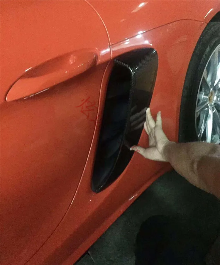 Подходит для Porsche 718 Cayman Boxster углеродного волокна заднего входа и выхода из углеродного волокна патч