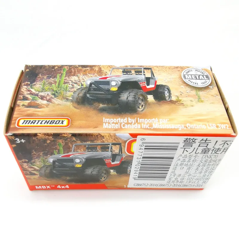 Coches de juguete MBX 4X4 2019 Matchbox 1:64, modelo de aleación fundida de Metal