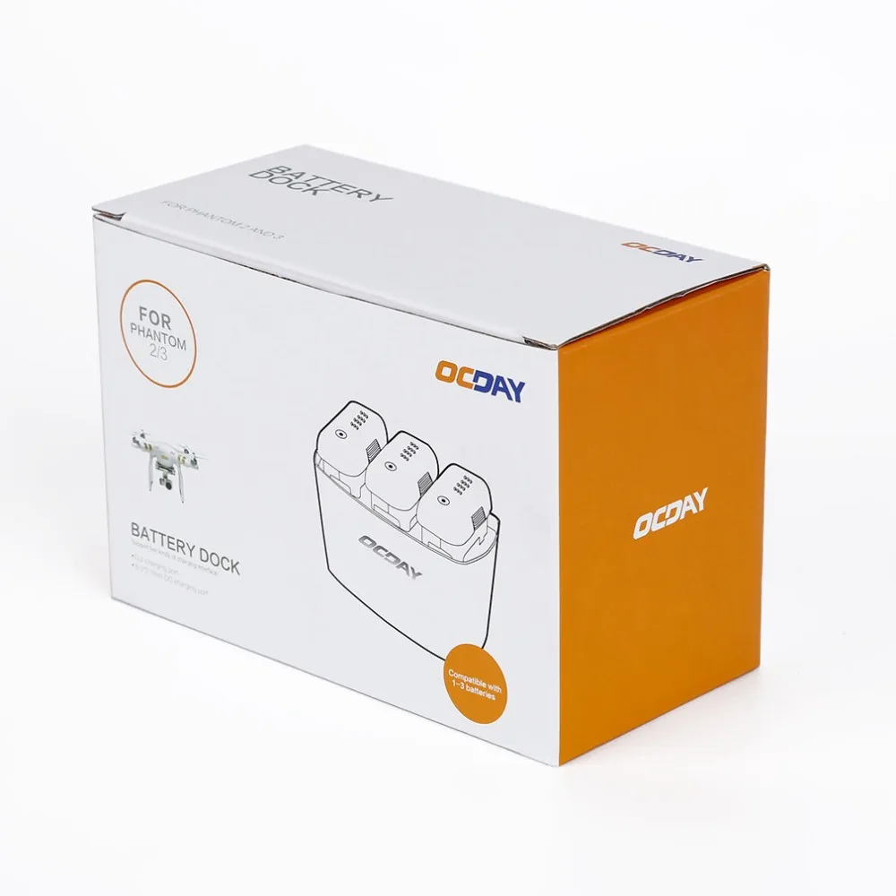 OCDAY Белый 3 в 1 3 порта батарея док-станция зарядное устройство для DJI Phantom 2 3