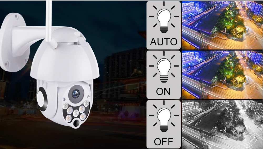 Wifi Камера уличная HD 1080P 2MP IP камера беспроводная PTZ скорость купольная CCTV Камера Безопасности s IP66 двухстороннее аудио наблюдение SD карта