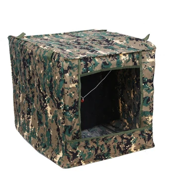 

Folding Slingshot Target Box Archery Shooting Hanging Ammo Case With Stainless Steel Framework - Camouflage