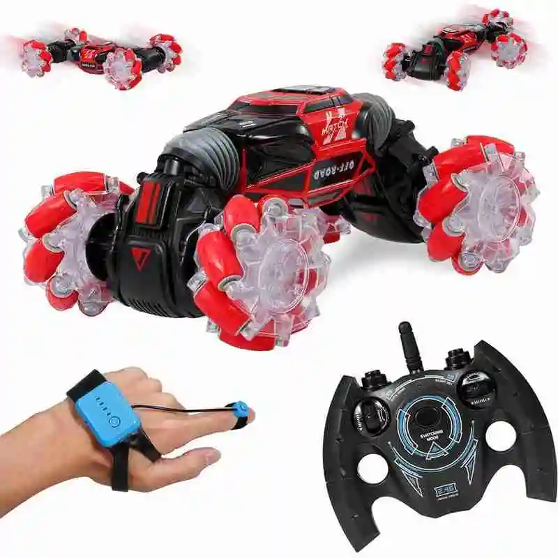 

1:16 LED RC Stunt Car Watch Gesture Sensor Control Deformable Electric Rc Drift Car 360 Degree Transformer Car Toys For Kid Gift