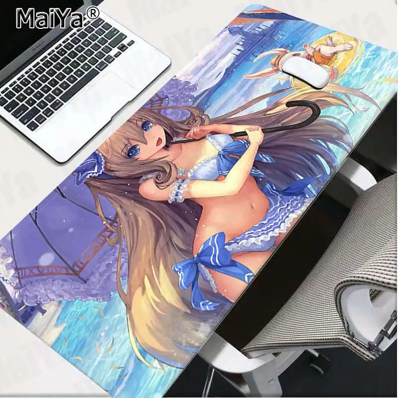 Lock Edge 30x80cm Maiya анимация карточная игра Shadowverse Аниме Девушки Блокировка края коврик для мыши игры большой коврик для мыши клавиатуры коврик - Цвет: Lock Edge 30x80cm