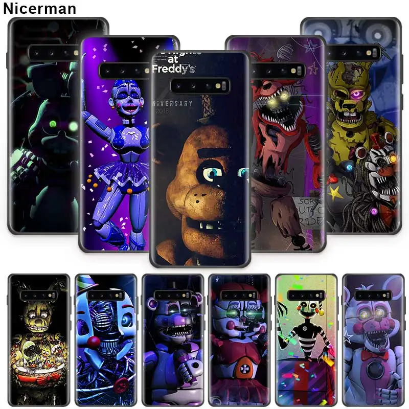 

Five Nights At Freddy's Fnaf Freddy Case for Samsung Galaxy S10 S8 S9 S7 Plus S10e Note 10 9 8 10Plus 5G Black Silicone Phone Co