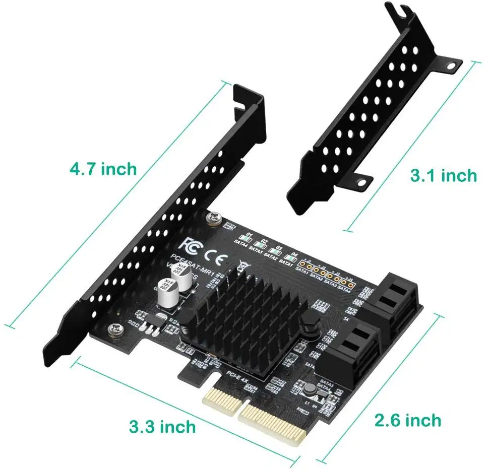 4-Порты и разъёмы SATA III 6 Гбит/с PCIE RAID хост-контроллер карты Поддержка HyperDuo SSD по уровням IPFS на жестком диске Порты и разъёмы мультипликатор 88SE9230 чип