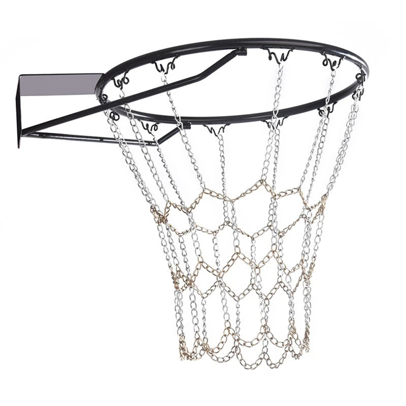 Баскетбольная классическая спортивная стальная цепь баскетбольная сетка наружная Гальваническая стальная цепь прочная баскетбольная сетка-мишень
