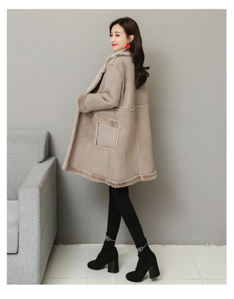 3788# зима корейский стиль стиль Harajuku кроличий мех норки суставы Толстые средней длины шерстяные для похудения