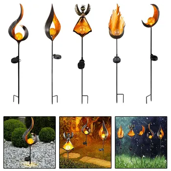 

1pcs Solar Decoration Solar Outdoor Light Waterproof Garden Lamp Flame Lightin Landscape Garden Lawn Courtyard Light Flickering