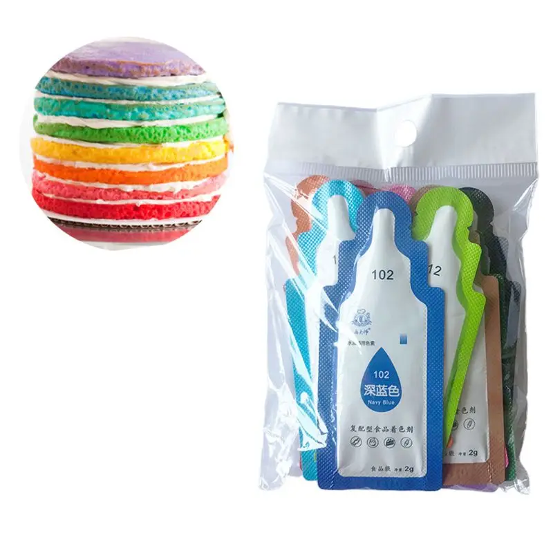 

12Pcs Edible Food Pigment Coloring Fondant Cake Decorating Healthy Safe Cream