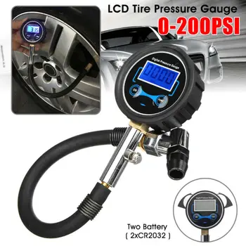 

Meter Tyre Tester Display 1pc Tire Pressure Gauge Air Pump Car Vehicle 0-200PSI