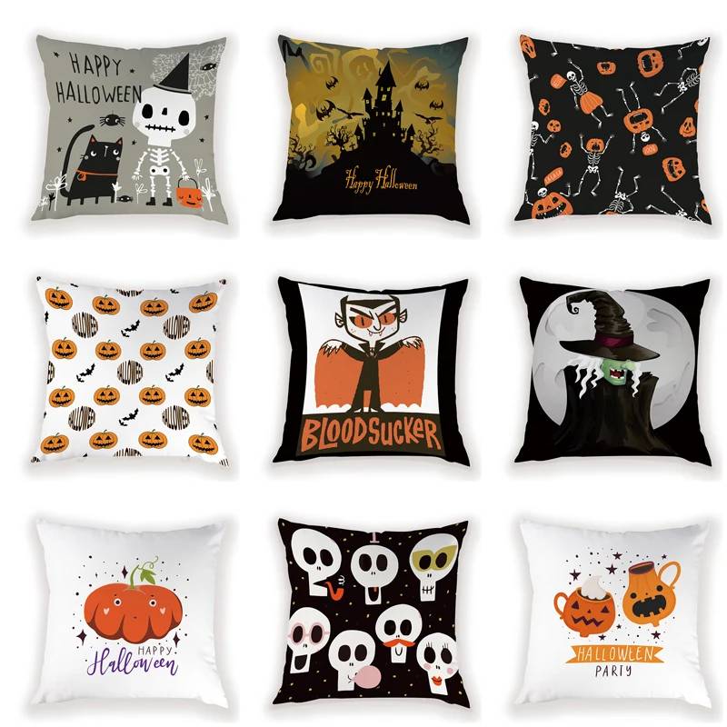

Christmas Cushion Covers Decorative Horror Cushion Case On The Pillow Nordic Custom Pillows For Chairs Decor Pillowcases Decor