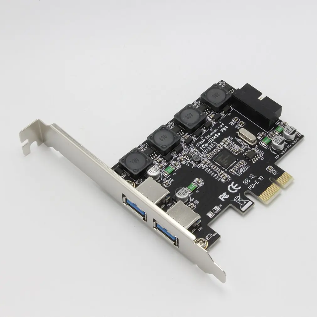 1 ПК компьютер офисный Компоненты Ssu натуральная Usb3.0 карты расширения с передним 19/20Pin Pci-E на Usb3.0 карты расширения для рабочего стола