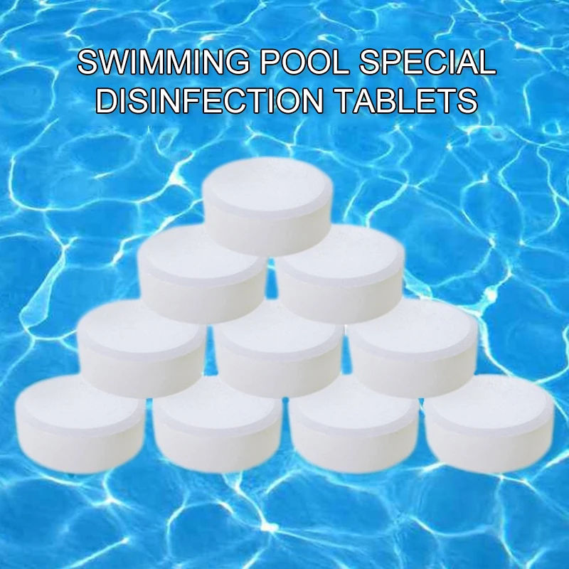 

50pcs Swimming Pool Instant Disinfection Tablets Chlorine Dioxide Effervescent Tablets Chlorine Ingots Disinfectant for pool tub