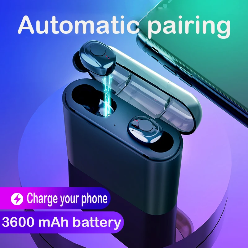 

Tkey X18 Bluetooth Wireless Headphones Mini Charging Headphone Stereo Sound Headphones for Iphone Xiaomi Huawei Oppo Smartphone