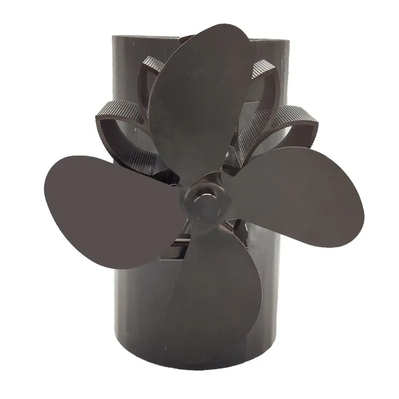 Online 4 hojas de imán de calefacción estufa de chimenea colgando ventilador para hogar de aluminio silencioso respetuoso con el medio ambiente para madera