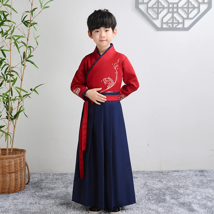 Boy Girl Hanfu Opera Ancient Style Cosplay Tang Dynasty Folk Dress Dance Costume Traditional Chinese Costume Festival Outfits