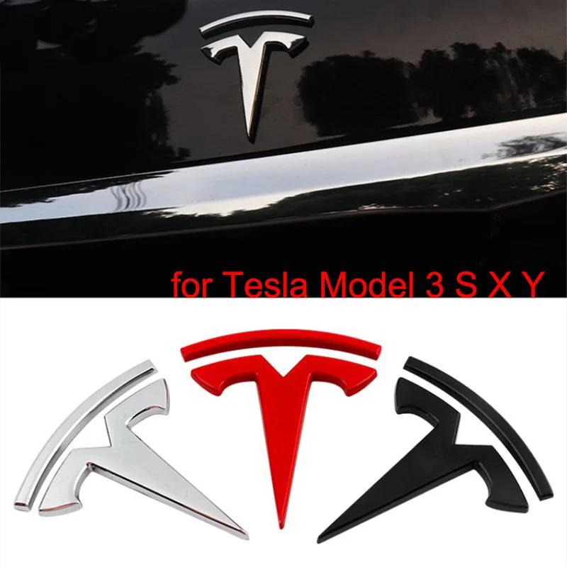 2021 Автомобильная 3D металлическая передняя наклейка с логотипом для Tesla Model 3 S X Y