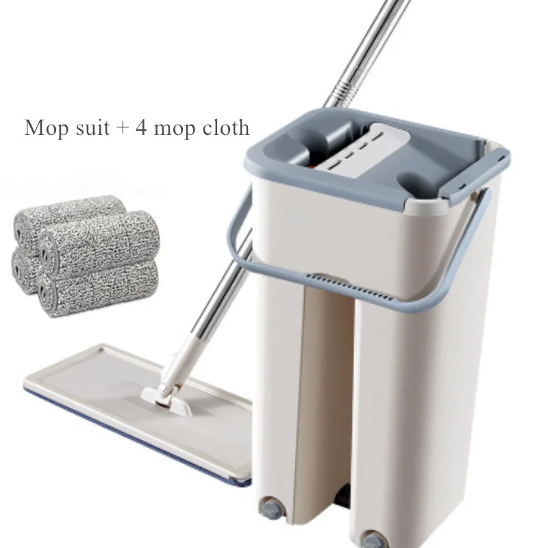 4pcs Mop cloth Новая швабра ведро спрей Волшебная Швабра Избегайте мытья рук ультратонкая чистящая ткань чистящие инструменты для дома кухни деревянный пол ленивая Швабра - Цвет: 4pcs Mop cloth