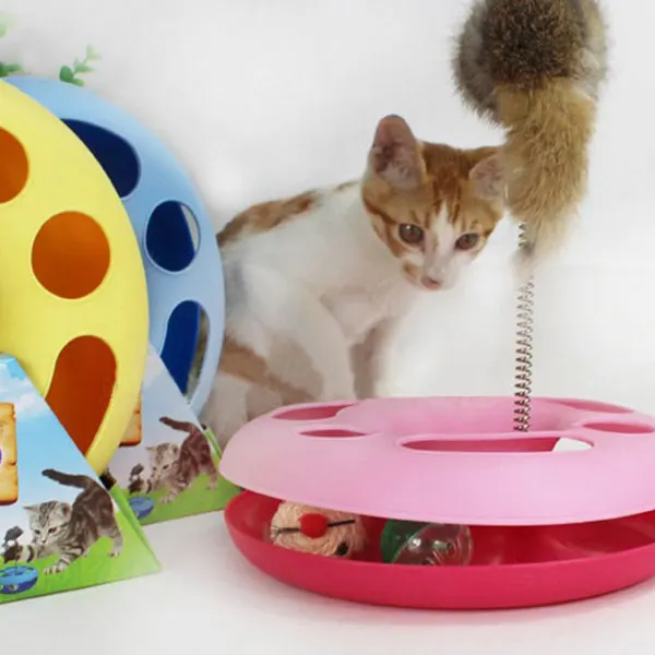 Игрушка для кошек, вращающаяся Мышка для активного отдыха, весенние подвижные мыши для домашних животных, креативный Забавный игровой мяч