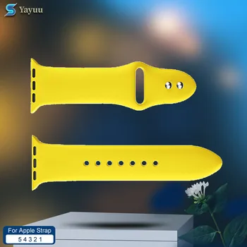 

YAYUU 38mm 42mm Watch Strap For Apple Watch Series 1 2 3 4 5 Colorful Silicone bands for iwatch 40mm 44mm watchband