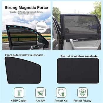 

Auto Car Vehicle Window Mesh Set Shield Sunshade Visor Net Mosquito Repellent Uv Protection Anti Mosquito Window Covers