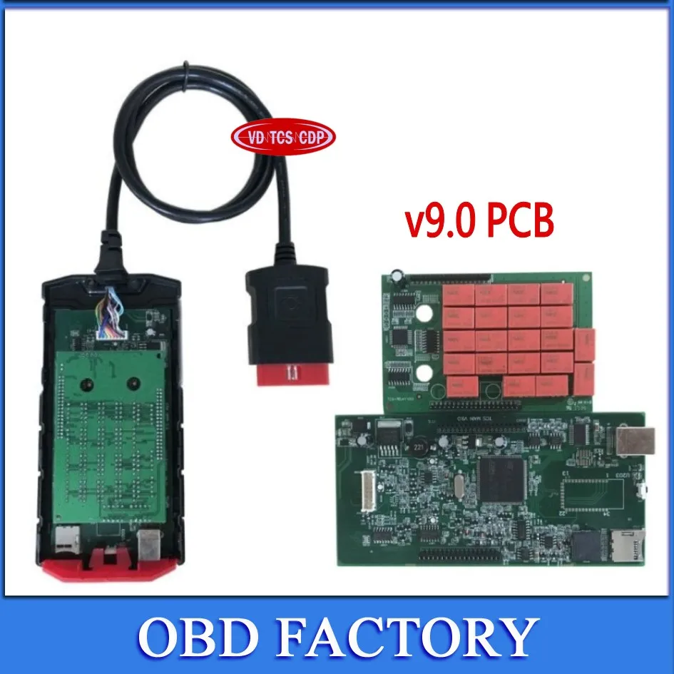 Новинка,00, активация V9.0, двойной зеленый pcb, ВД, TCS CDP pro для VD DS150E CDP 3 в 1, диагностический инструмент, Bluetooth