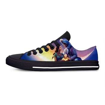 

New Movie Aladdin Lace Up Breathable Shoes Summer Canvas Fashion Lightweight Sneakers for Women Men