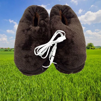 

USB Heating Warm Boots Heated Slippers Cold Weather Comfortable Plush Keep Foot Warmer Shoes for Family and Office