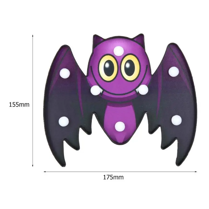 Светодиодный светильник-призрак на батарейках, пародия, тыква, паук, летучая мышь, безопасность, ведьма, Череп, маркер, знак, Хэллоуин