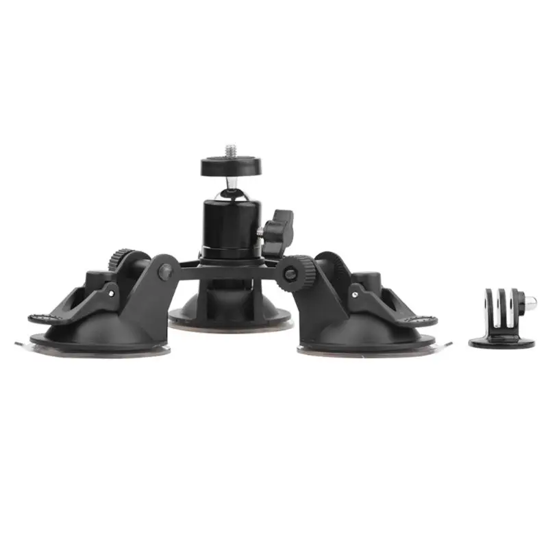 Black Durable Car Suction Cup Sucker Bracket Stand Holder Support for DJI Osmo Action Sports Camera Accessories