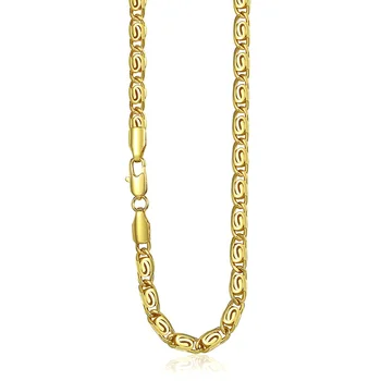 

Davieslee 4.5mm Mens Womens Chain Snail Link Gold Filled Necklace Link Chain Fashion Jewelry Gifts Wholesale DGN302
