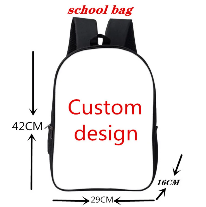 Молодежный Школьный ранец для девочек, школьная сумка с рисунком на заказ, школьный детский рюкзак, набор, сумка-карандаш, ланч-пакет, креативный ThiKin - Цвет: school bag