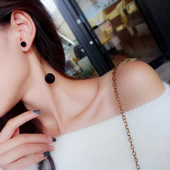 

Long Earring Dangle For Women Korean Style Earrings Gold Color Statement Earrings 2020 Popular Pendant