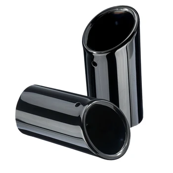 

2X Tail Exhaust Tip Pipes Titanium Black for BMW E90 E92 325 328I 3 Series 06-10