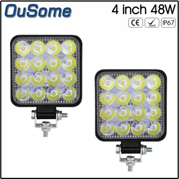 

9-30V Car 48W Off Road Led light bar Vehicle SUV Car 12V 24V waterproof car truck LED Work light