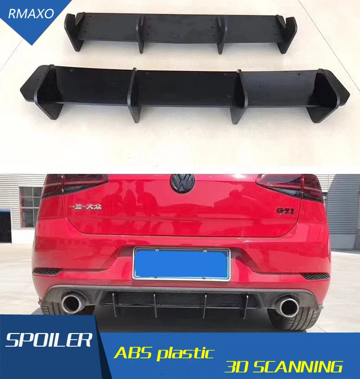 Задний спойлер для VW GOLF 7 GTI 2014-2017 R ABS задний бампер диффузор | Автомобили и