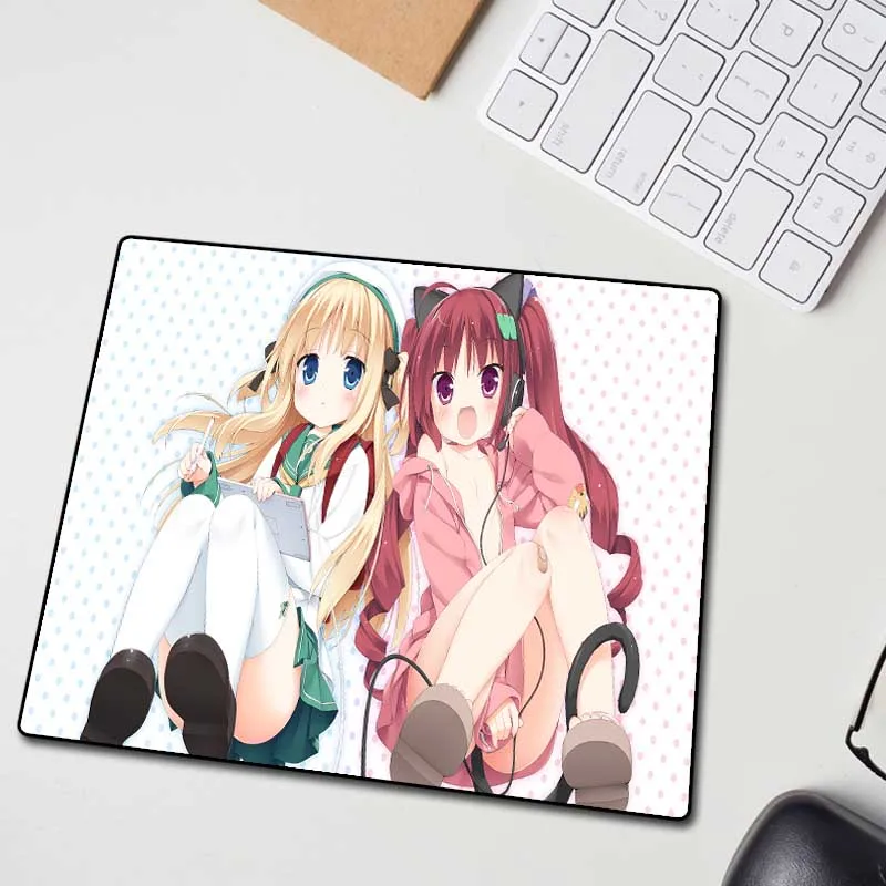XGZ Large Mouse Pad Black Lock Edge Anime Sexy Loli Computer Table Mat Speed Rubber Non-slip for Lo