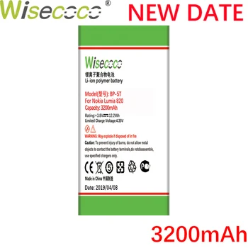 

WISECOCO BP-5T 3200mAh NEW Battery For Nokia Lumia 820 Lumia 820T BP5T BP 5T Phone High quality battery