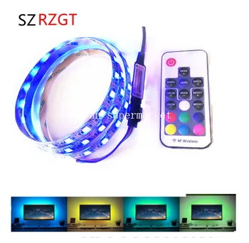 

DC5V USB LED Strip 5050 Waterproof RGB LED Light Flexible 50CM 1M 2M add 3 17Key Remote For TV Background Lighting