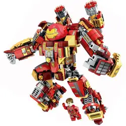 Очень крутой Avenger Hero и Железным человеком Mk44 анти-"Халк", "бронированная модель строительные блоки Комплект детских игрушек 616 шт