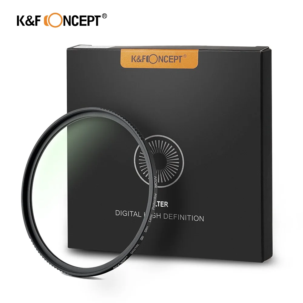 

K&F Concept 52mm 58mm 67mm 77mm UV Filter, MCUV 18-Layer Multi Coated Ultra Violet Filter With Multi-Resistant Nano Coating