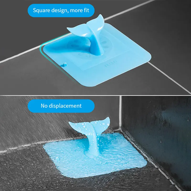 Silicone Floor Drain Cover Whale Tail Deodorizing Easy to Handle  Transparent Pad Floor Drain Cover - AliExpress