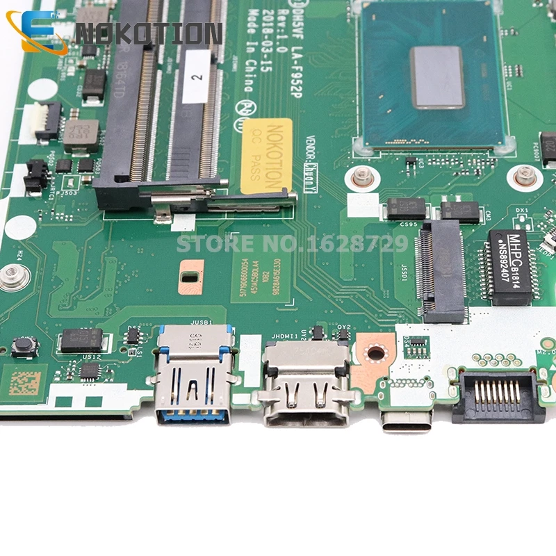 wonderful  NOKOTION Laptop Motherboard for Acer AN515-52 AN515 DH5VF LA-F952P MAIN BOARD GTX 1050 GPU SR3YY I7
