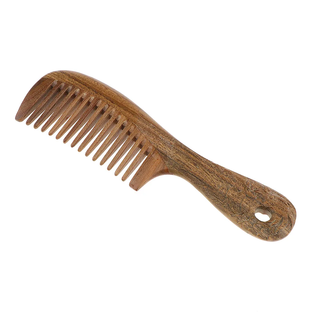 New Handmade Wooden Hair Comb Hairbrush with Anti-Static & No Snag for Beard, Head Hair, Mustache