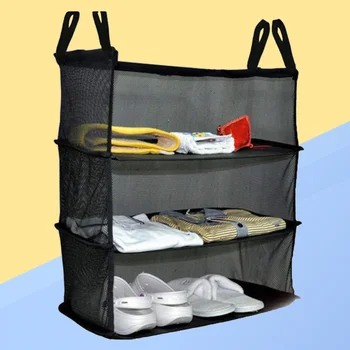 

1PC Convenient Durable Portable Three-layer Multifunction Shoes Storage Pouch for Outside Travel Bedroom Clothes Shoes