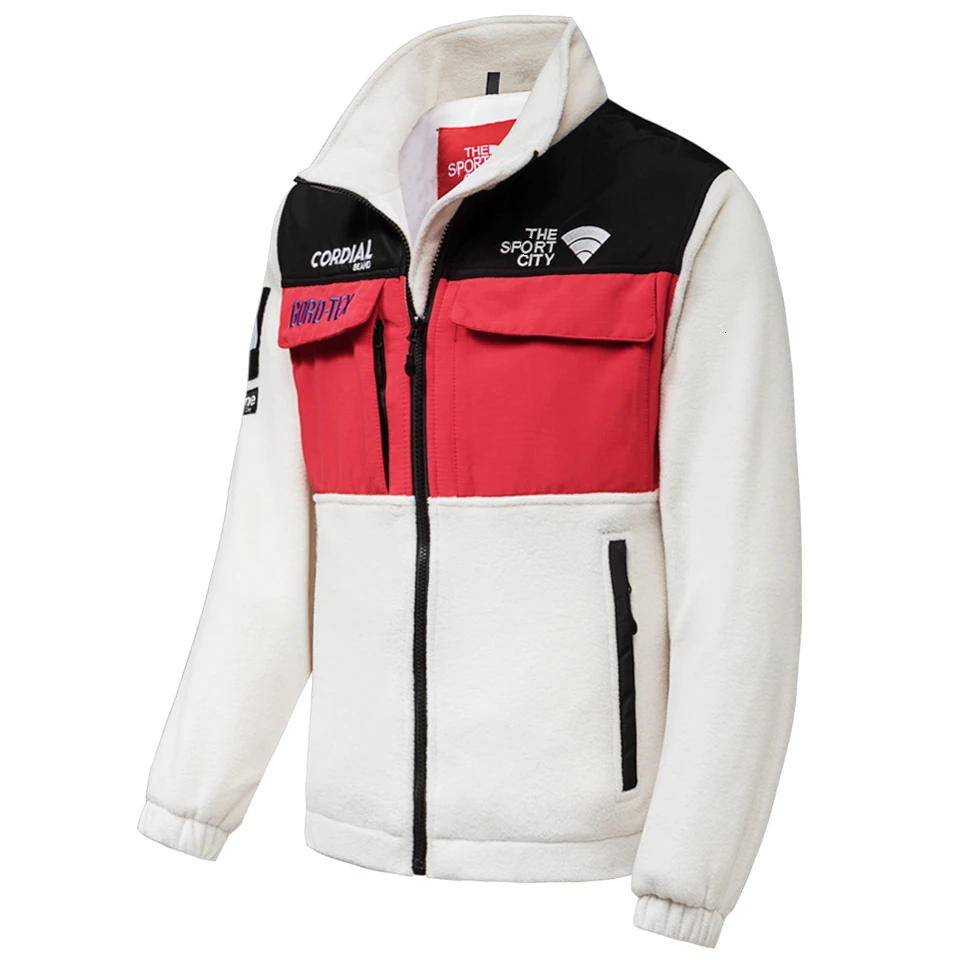 Мужская Осенняя Новинка 2019 Повседневная Лоскутная Толстая флисовая куртка парка