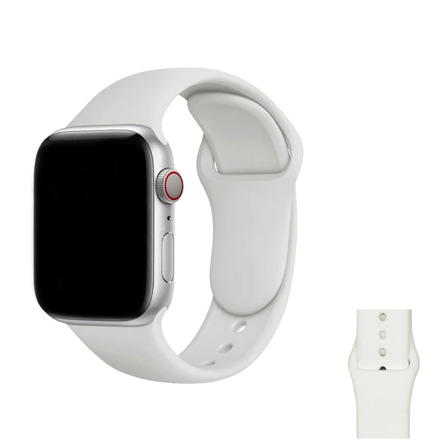 Silicone Strap For Apple Watch Band  7 41mm/45mm Series 6 SE 5 4 42mm/44mm Rubber Wristband iWatch 3 2 1 38/40mm Smart Bracelet 10