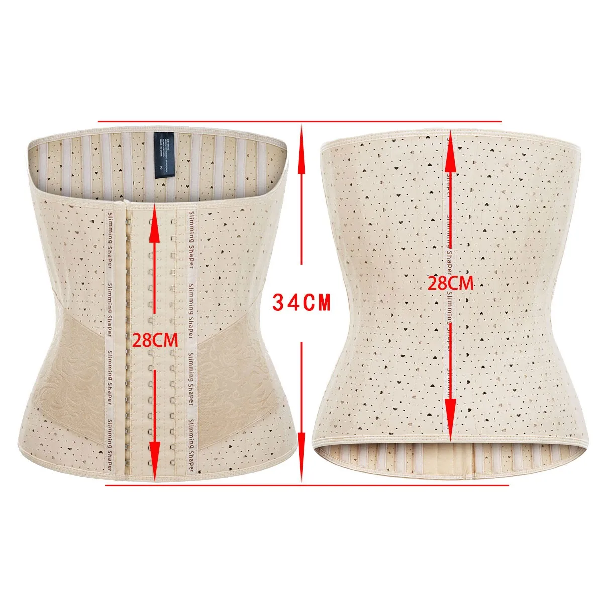 Body Shapewear Women Latex Waist Trainer Corset Slimming Belt Belly Sheath  Modeling Strap Colombian Girdles Zipper Steel Boned