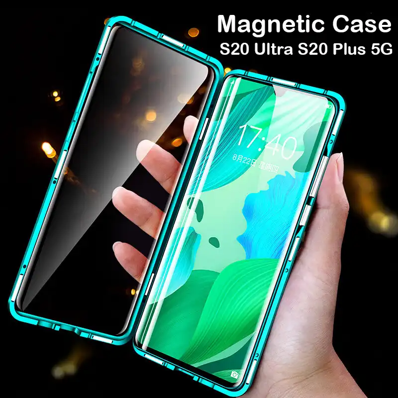 360 Full Magnetic Case For Samsung Galaxy S20 Ultra Coque Note 20 S10 Glass Cover S20 Plus Bumper A80 A90 5g A21s A51 A71 Case Fitted Cases Aliexpress