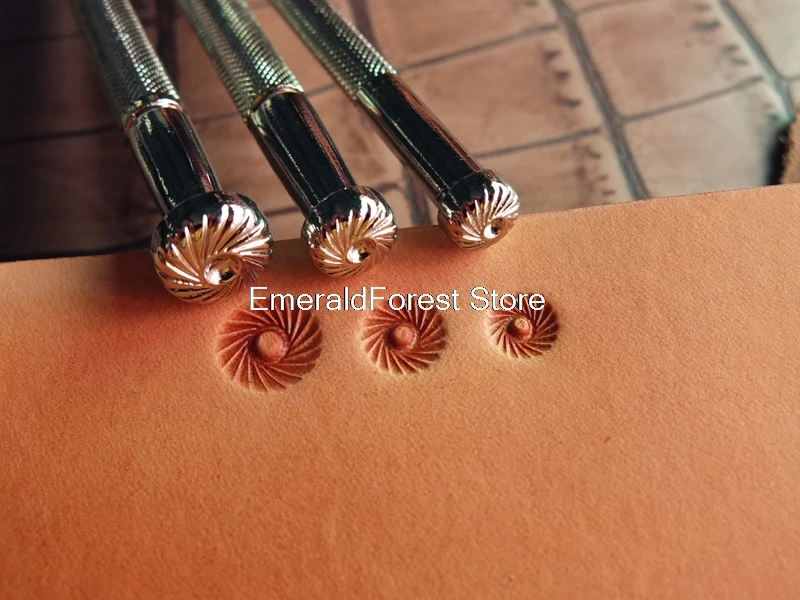Leather Tool DIY Handicraft Printing Tool New Casting Type Flower Leather Stamp